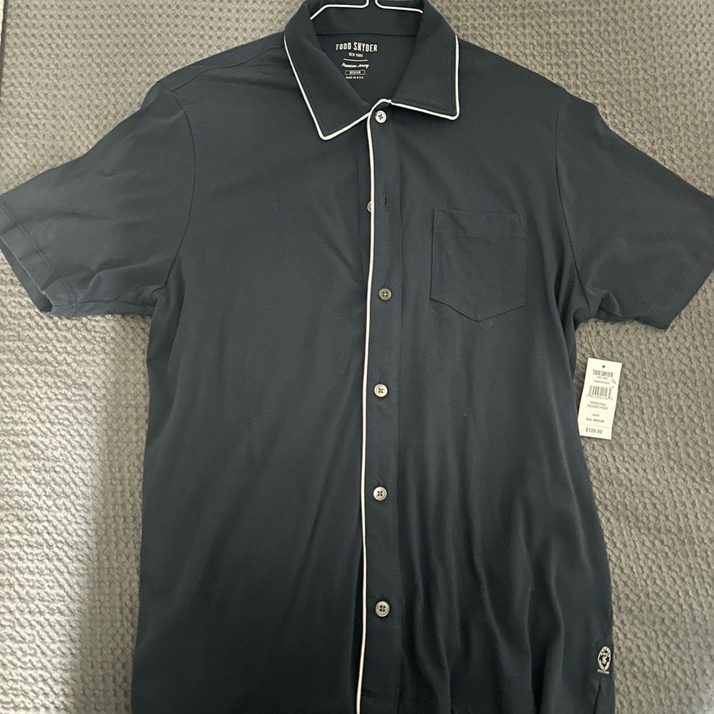 Todd Snyder Navy Button-Up Shirt